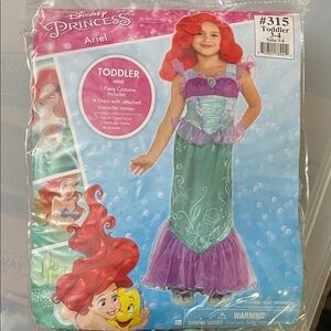 Disney Ariel Toddler Dress in Purple and Green